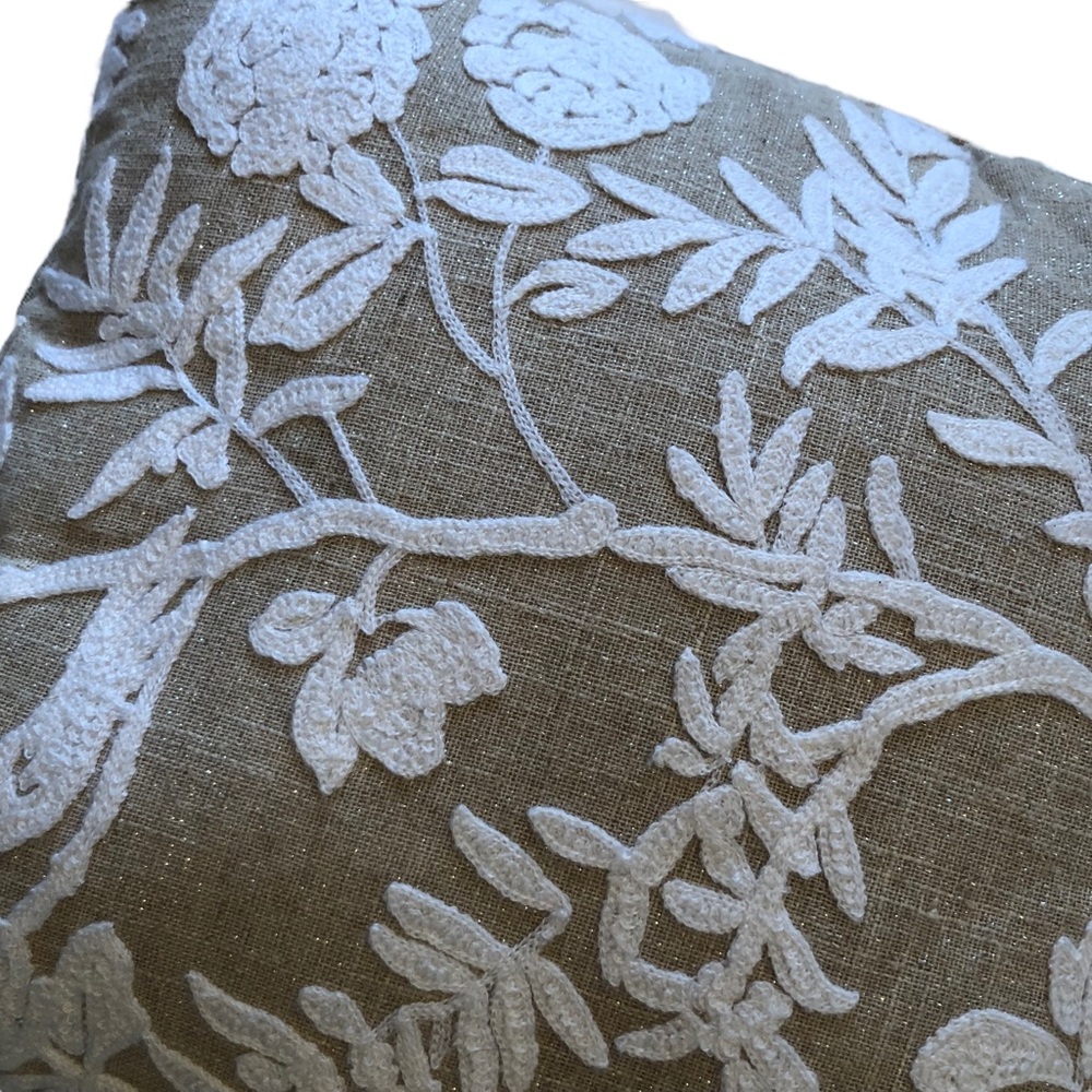 Villa Lugano Multi Texture Neutral Throw Pillow - Picture 3 of 6